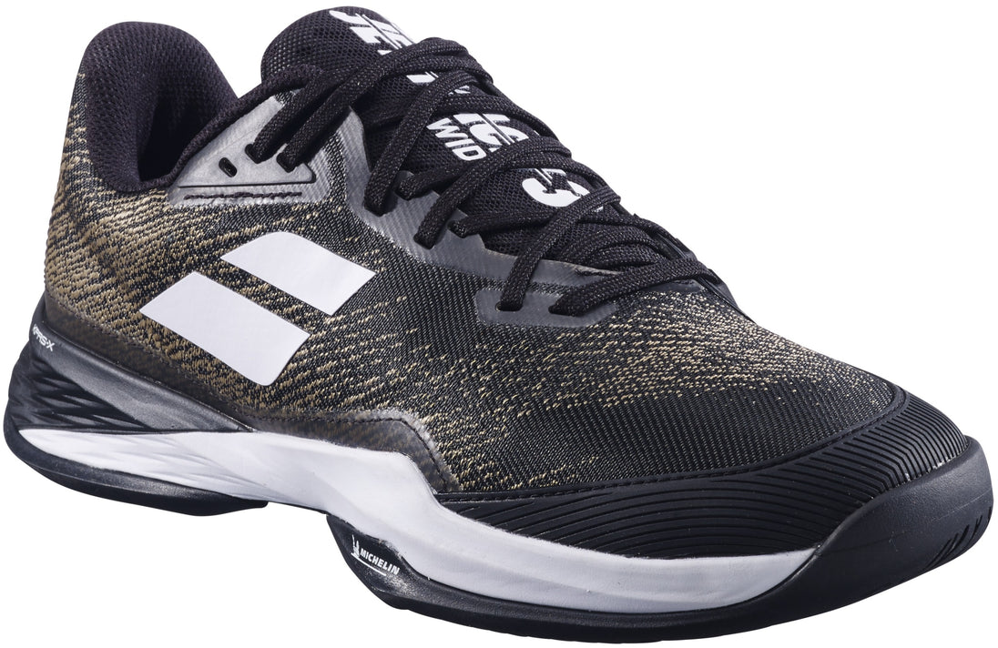 3A0S25B846-2001 Babolat Men's Jet Mach 3 Wide All Court Tennis Shoes (Black/White)