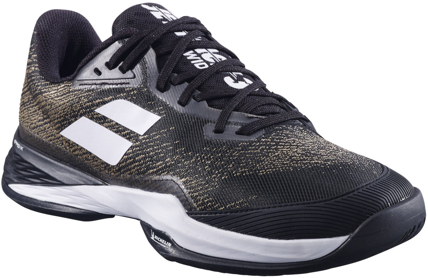 3A0S25B846-2001 Babolat Men's Jet Mach 3 Wide All Court Tennis Shoes (Black/White)