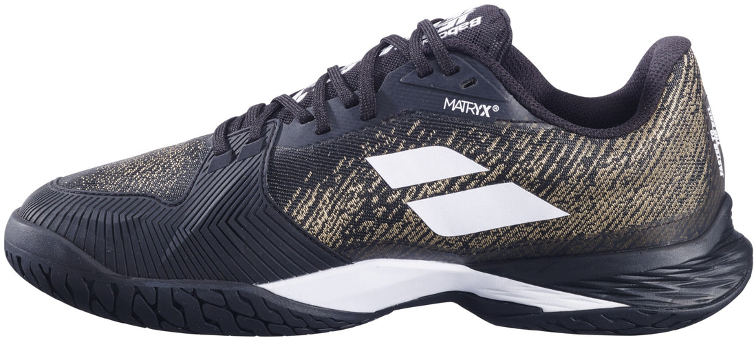 3A0S25B846-2001 Babolat Men's Jet Mach 3 Wide All Court Tennis Shoes (Black/White)