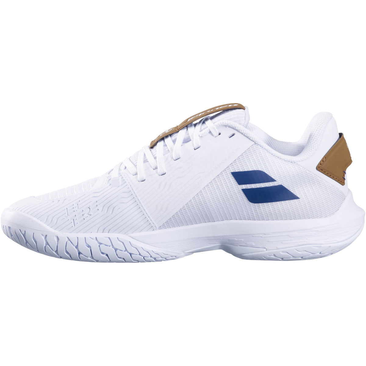 3A0S25C686-1097 Babolat Men's Jet Tere 2 All Court Wimbledon Tennis Shoes (White/Blue Navy)