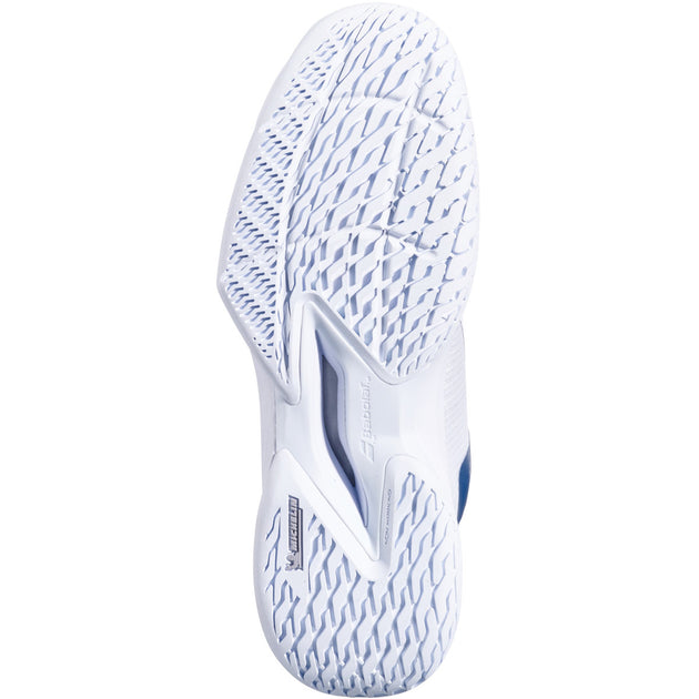 3A0S25C686-1097 Babolat Men's Jet Tere 2 All Court Wimbledon Tennis Shoes (White/Blue Navy)