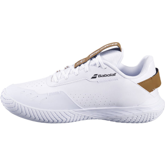 3A0S25C938-1096 Babolat Men's SFX Evo All Court Wimbledon Tennis Shoes (White/After Dark)