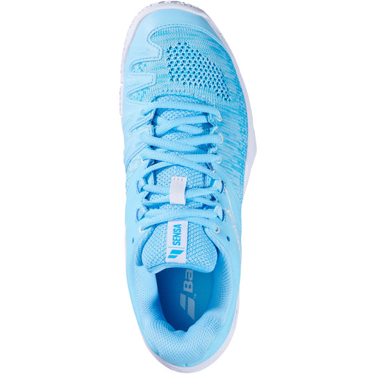 3A1F25C757-4121 Babolat Women’s Sensa Padel Shoes (Sky Blue/Tigerlily)