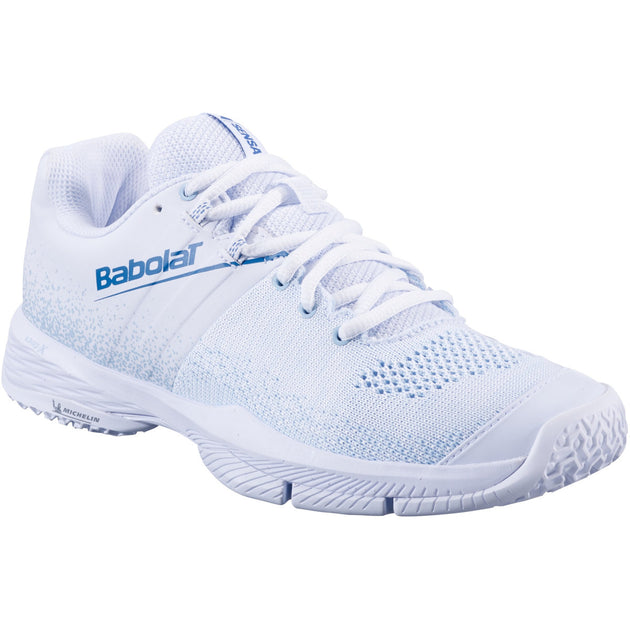 3A1S25C757-1104 Babolat Women's Sensa Padel Shoes (White/Cool Blue)