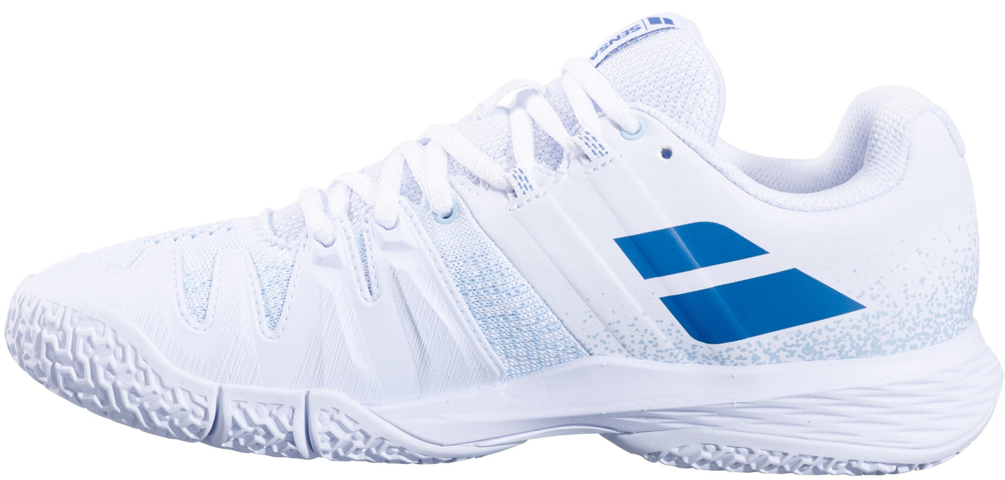 3A1S25C757-1104 Babolat Women's Sensa Padel Shoes (White/Cool Blue)