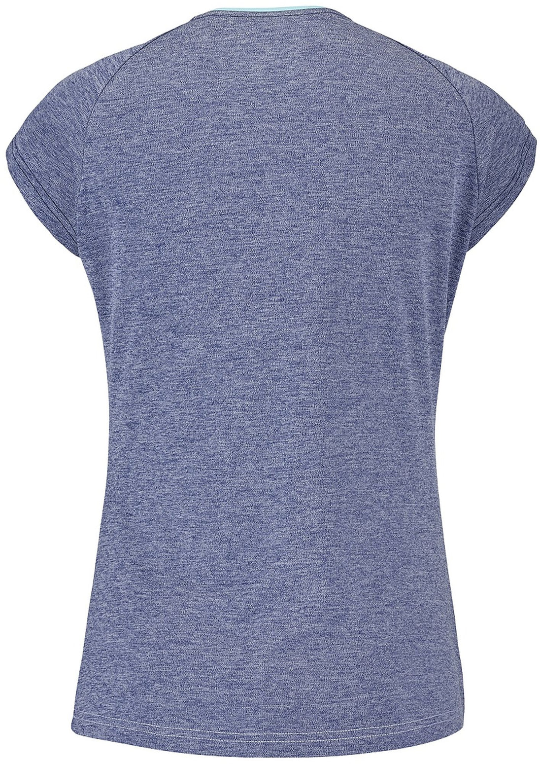 3GTE011-1079 Babolat Girl's Play Cap Sleeve Tennis Tee (White/Blue Heather)