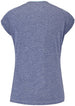 3GTE011-1079 Babolat Girl's Play Cap Sleeve Tennis Tee (White/Blue Heather)