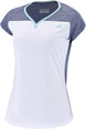3GTE011-1079 Babolat Girl's Play Cap Sleeve Tennis Tee (White/Blue Heather)