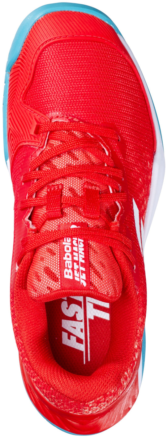 3K3S25A883-5061 Babolat Junior Jet Mach 3 All Court Tennis Shoes (Fiesta Red)