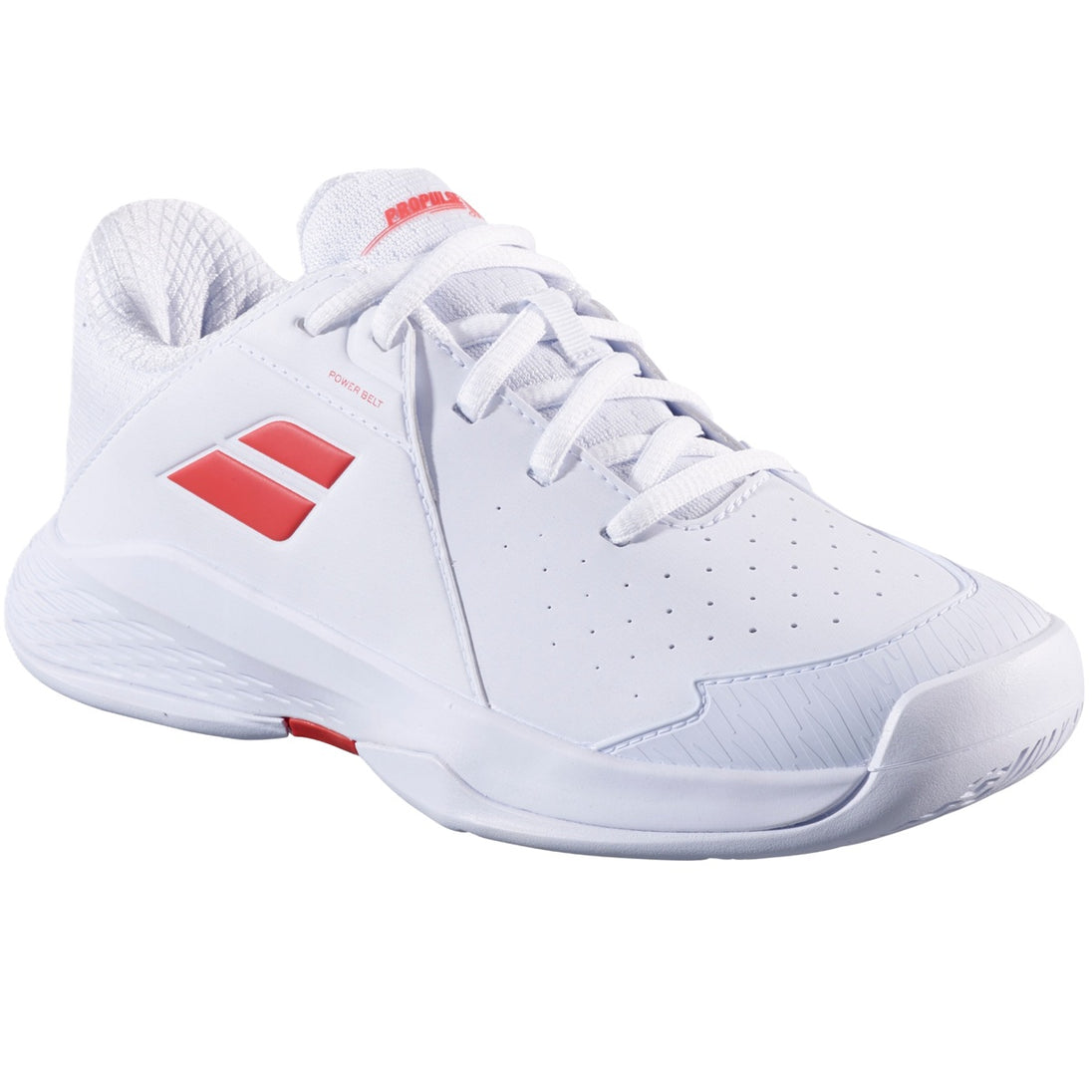 3K3S25A884-1038 Babolat Junior Propulse 3 All Court Tennis Shoes (White/Coral)