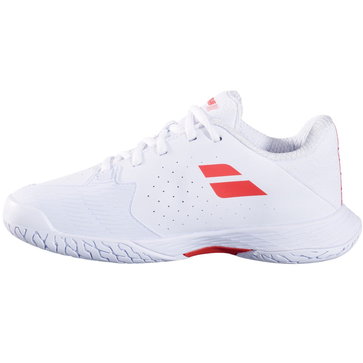 3K3S25A884-1038 Babolat Junior Propulse 3 All Court Tennis Shoes (White/Coral)