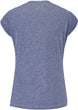 3WTE011-1079 Babolat Women's Play Cap Sleeve Tennis Training Top (White/Blue Heather)