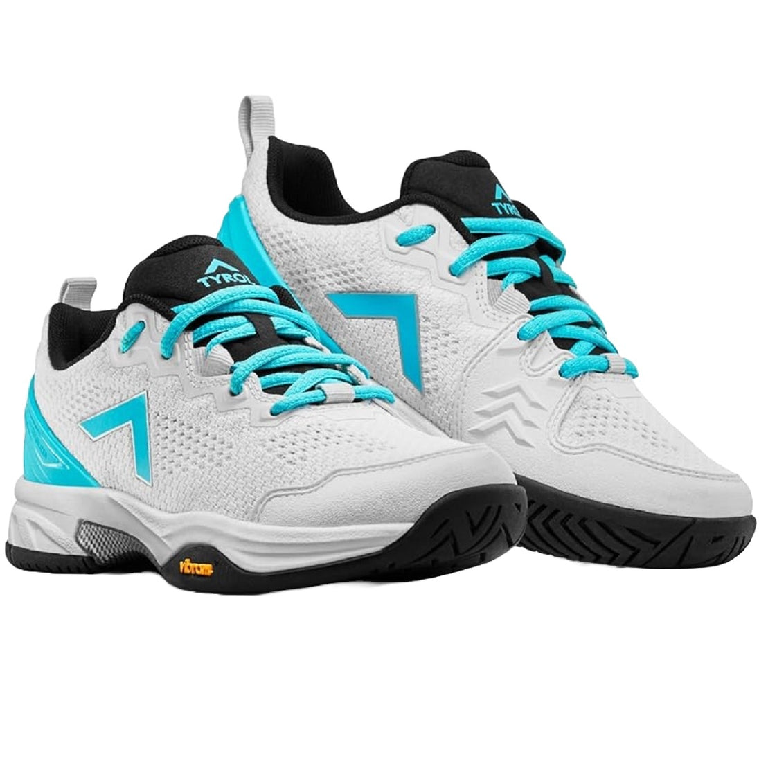 4300-WHTE Tyrol Women's Velocity-V Pickleball Shoes (White/Teal)
