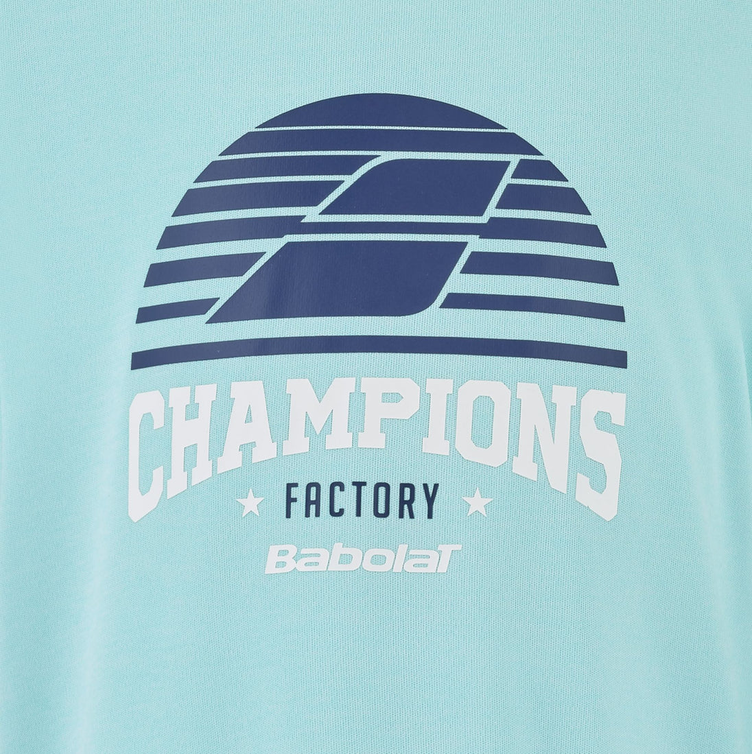 4BTE017-4096 Babolat Boy's Exercise "Champion Factory" Graphic Tennis Tee (Angel Blue Heather)4BTE017-4096 Babolat Boy's Exercise "Champion Factory" Graphic Tennis Tee (Angel Blue Heather)