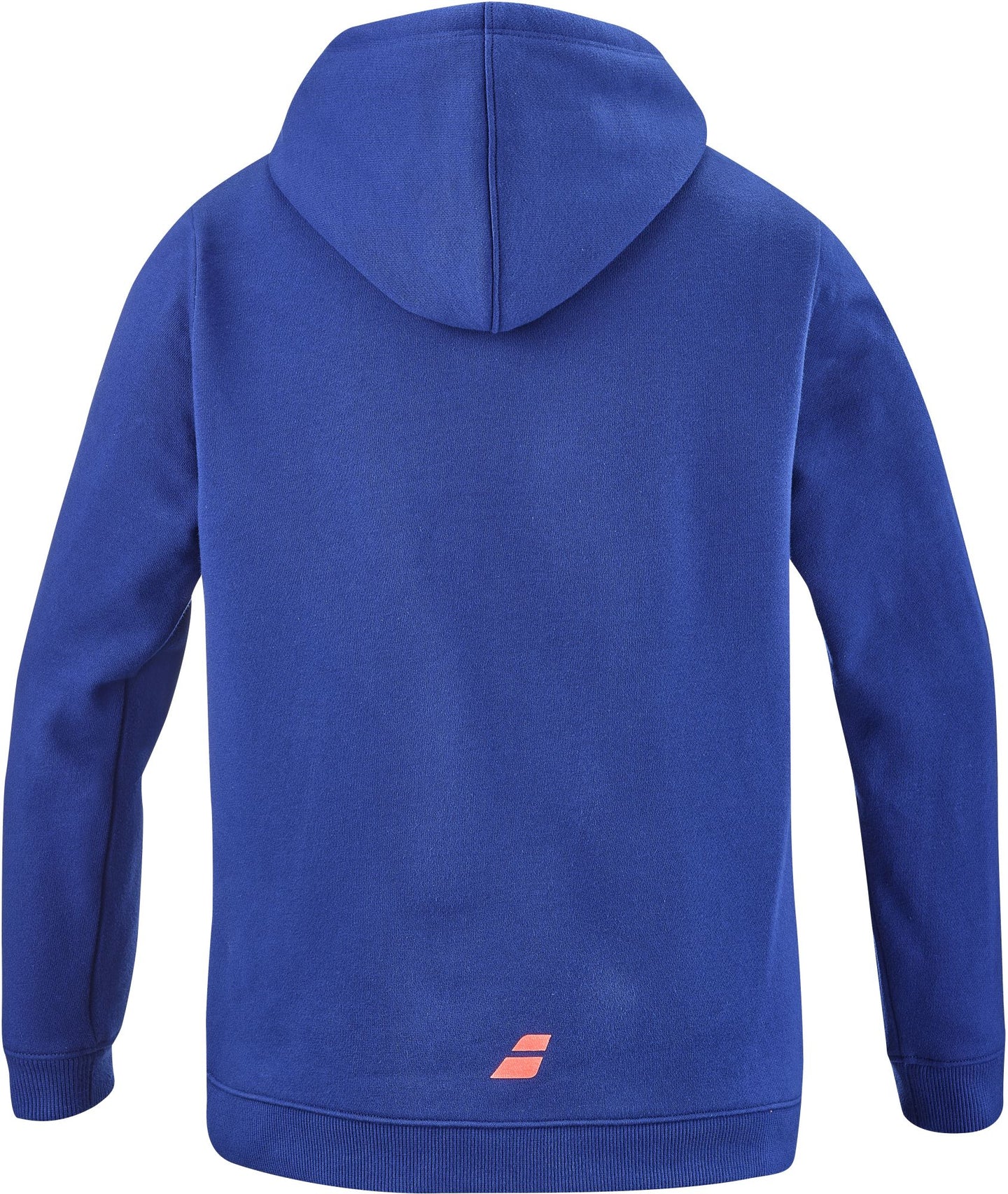 4JTD041-4000 Babolat Juniors Exercise Hooded Tennis Training Sweatshirt (Estate Blue/Fluo Strike)