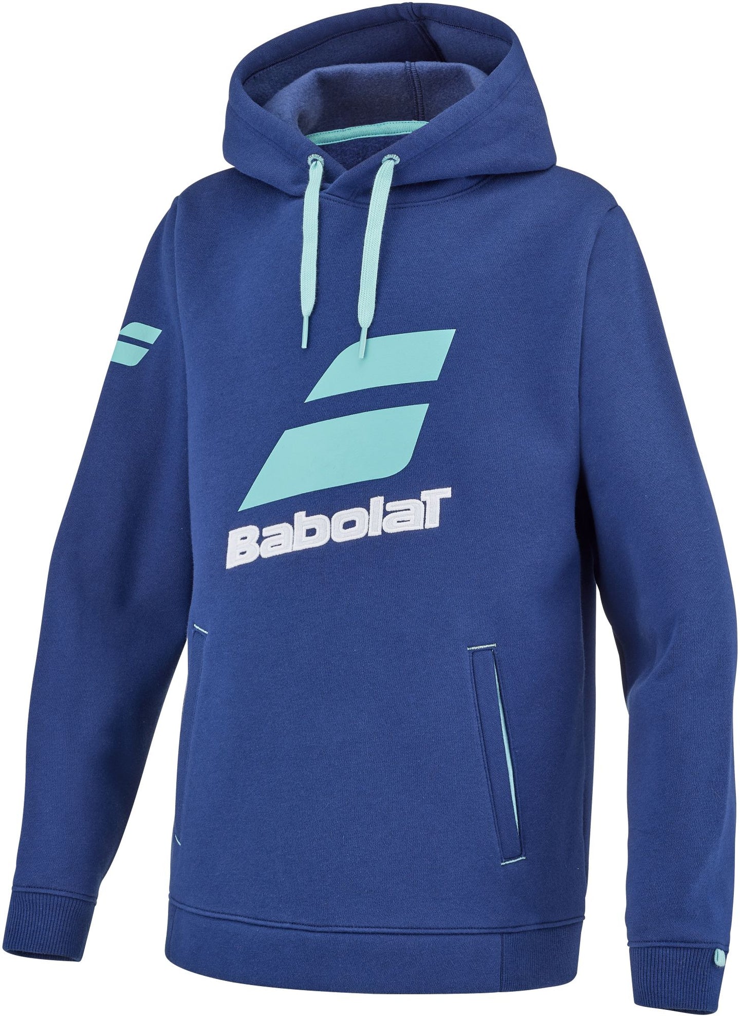 4JTE041-4000 Babolat Juniors Exercise Hooded Tennis Training Sweatshirt (Estate Blue)