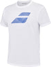 4MS23442-1000 Babolat Men's Exercise Big Flag Crew Neck Tennis Training Tee (Heather White)