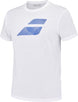 4MS23442-1000 Babolat Men's Exercise Big Flag Crew Neck Tennis Training Tee (Heather White)