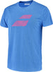4MS23442-4107 Babolat Men's Exercise Big Flag Crew Neck Tennis Training Tee (French Blue Heather)