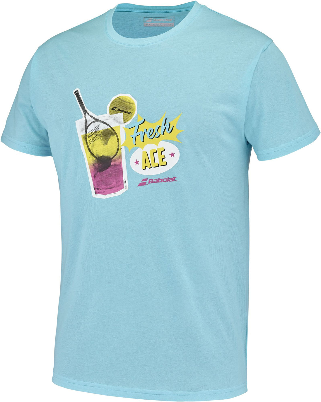 4MS23445-4096 Babolat Men's Exercise "Fresh Ace" Message Tennis Tee