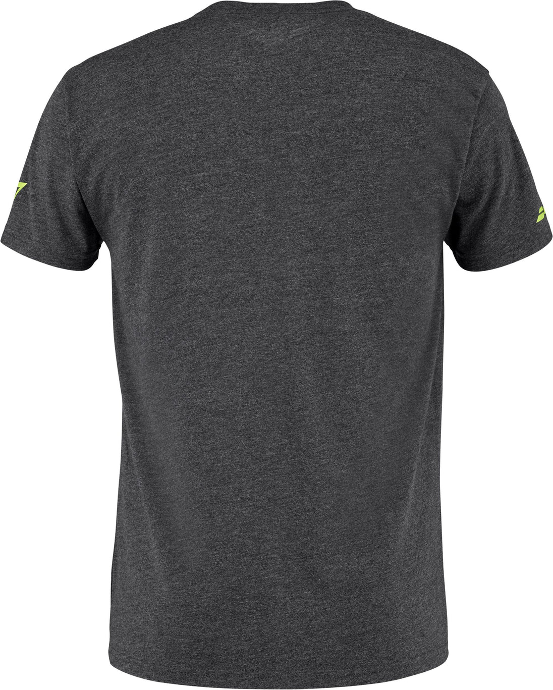 4US23441Y-2003 Babolat Men's Aero Cotton Crew Neck Tennis Tee (Heather Black/Yellow)