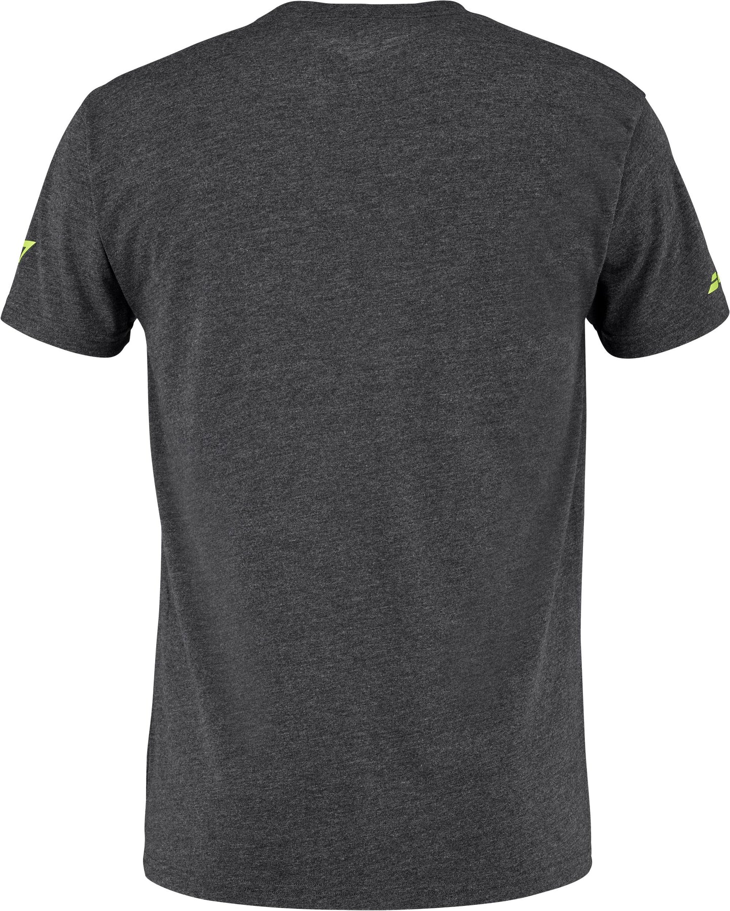 4US23441Y-2003 Babolat Men's Aero Cotton Crew Neck Tennis Tee (Heather Black/Yellow)