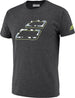 4US23441Y-2003 Babolat Men's Aero Cotton Crew Neck Tennis Tee (Heather Black/Yellow)