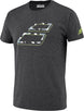 4US23441Y-2003 Babolat Men's Aero Cotton Crew Neck Tennis Tee (Heather Black/Yellow)
