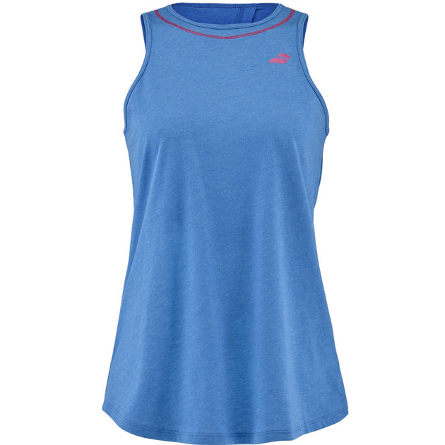 Babolat Women's Exercise Cotton 4WS23072-4107 Tennis Training Tank Top (French Blue Heather)