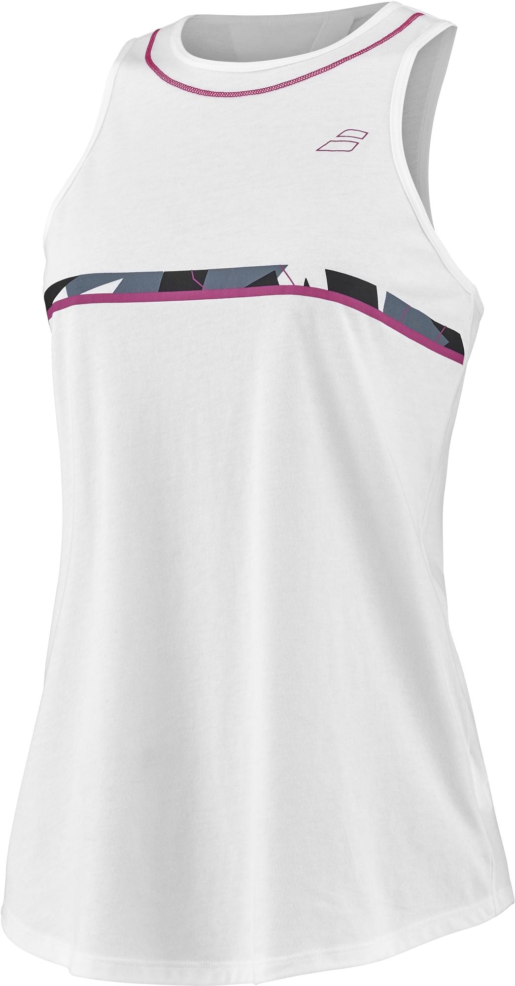 4WS23072Y-1000 Babolat Women's Aero Cotton Tennis Training Tank Top (White/White)