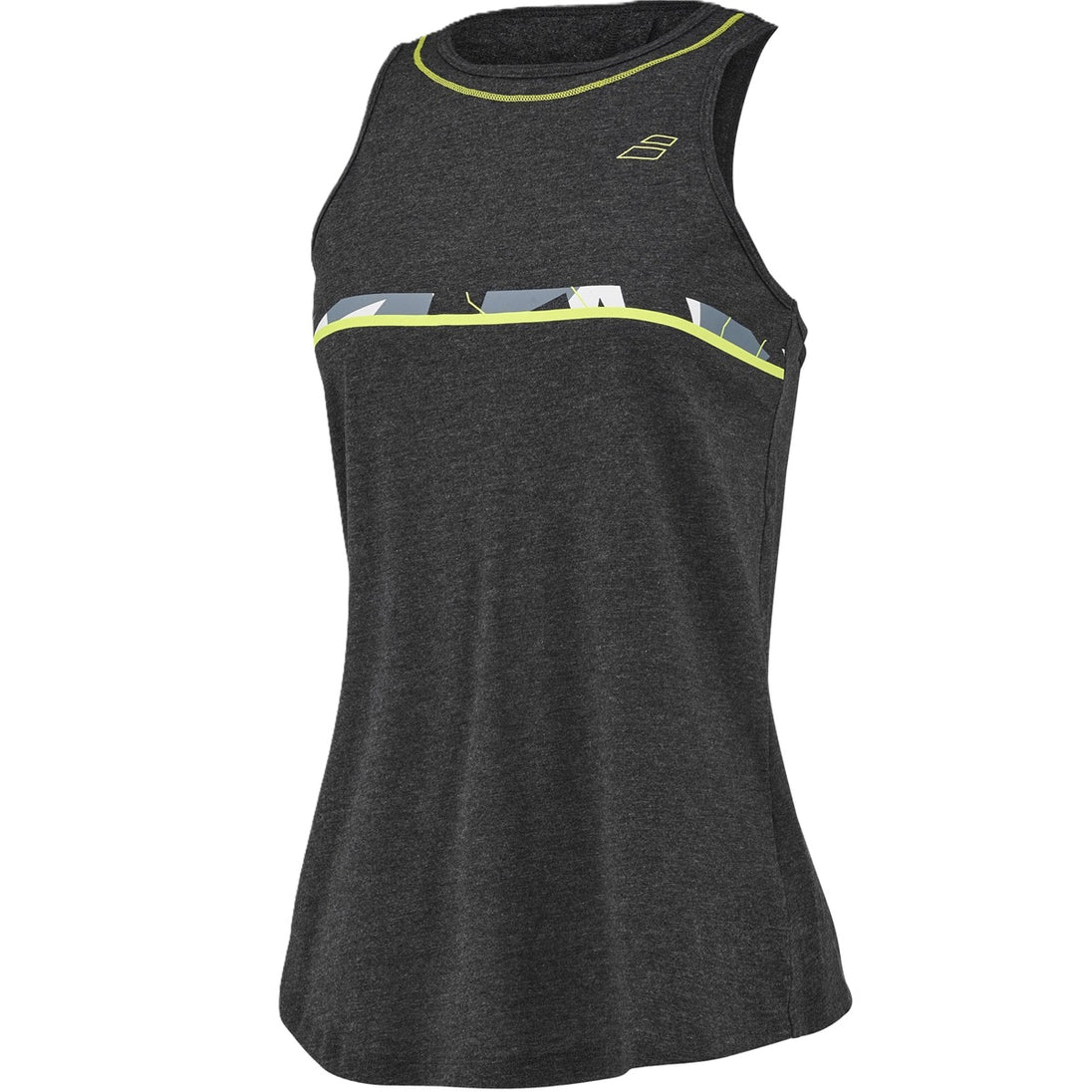 4WS23072Y-2003 Babolat Women's Aero Cotton Tennis Training Tank Top (Black Heather)