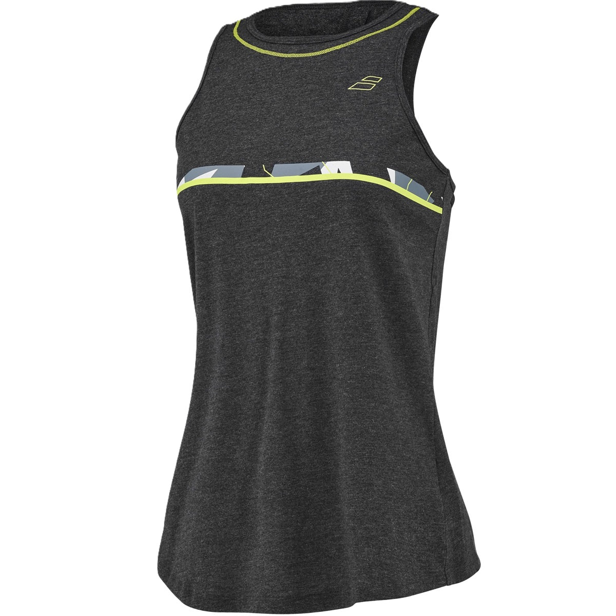 4WS23072Y-2003 Babolat Women's Aero Cotton Tennis Training Tank Top (Black Heather)