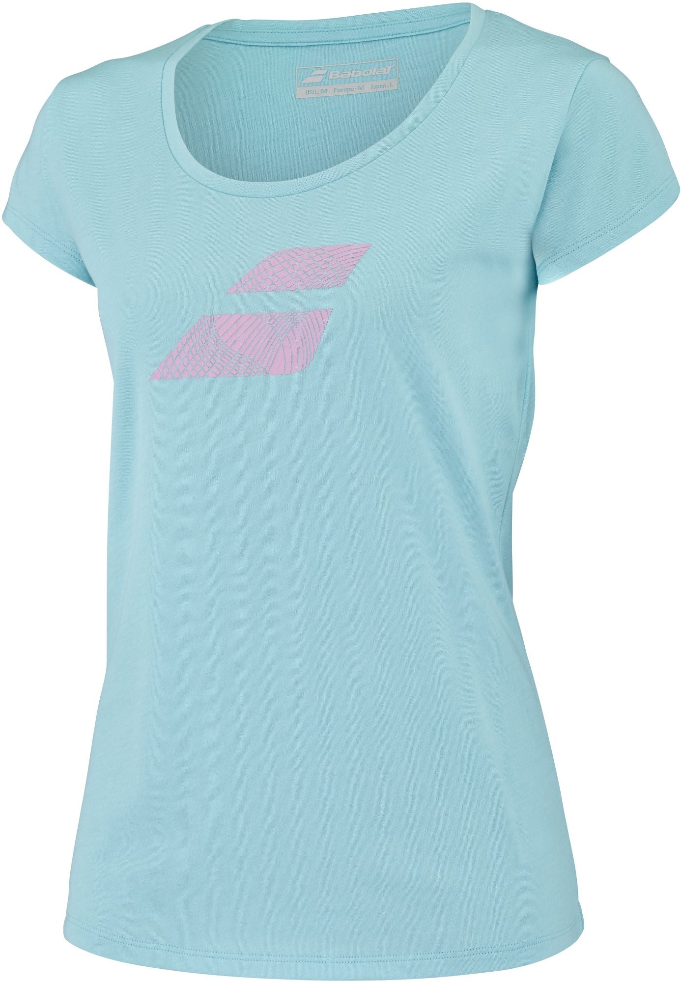 4WS23442-4096 Babolat Women's Exercise Flag Tennis Training Tee (Angel Blue Heather)