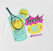 4WS23445-1000 Babolat Women's Exercise "Fresh Ace" Message Tennis Training Tee (White)