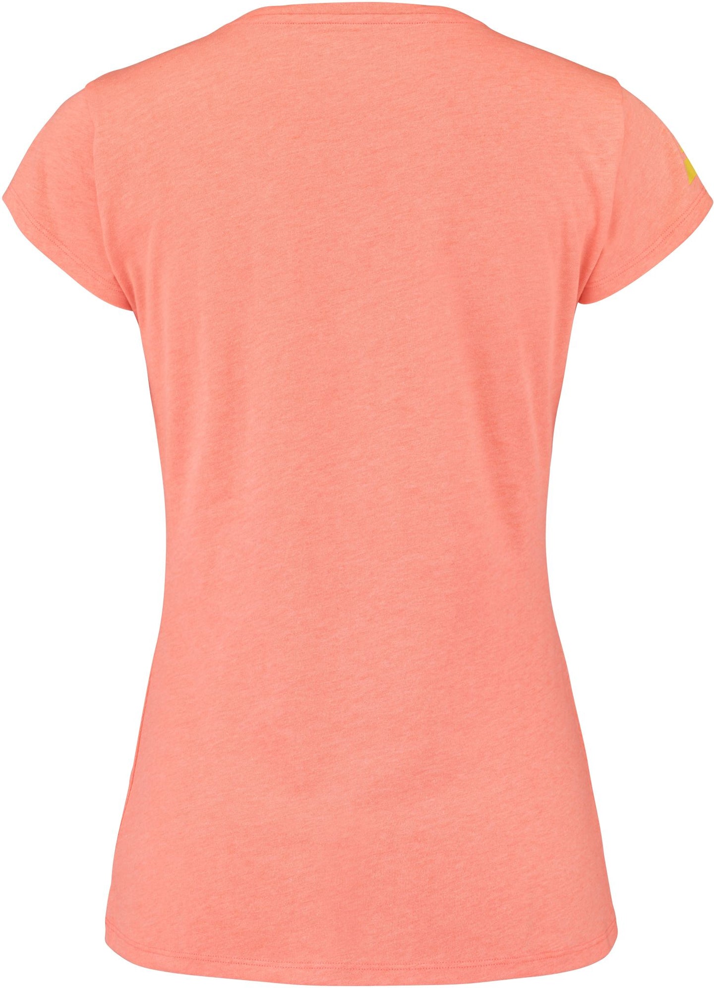 4WS23445-5006 Babolat Women's Exercise "Fresh Ace" Message Tennis Training Tee (Fluo Strike Heather)