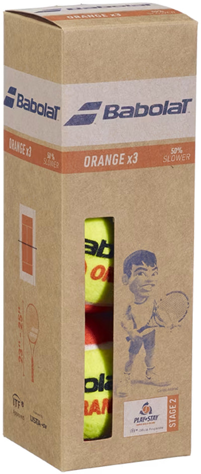 501035-Case Babolat Kids Play & Stay Orange Tennis Balls - Case (72 Balls)