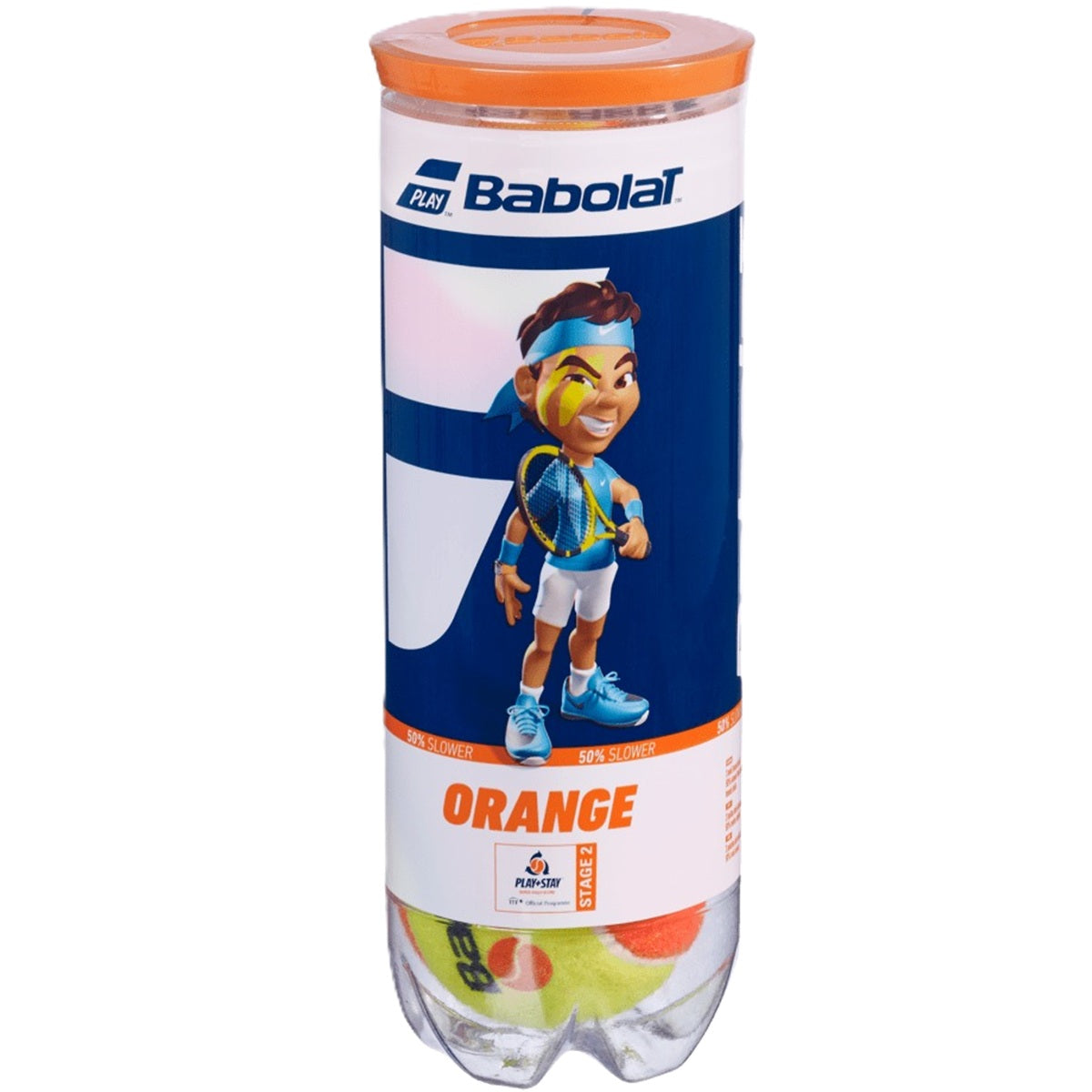 501035 Babolat Kids Orange Play and Stay Tennis Ball (3 Balls)
