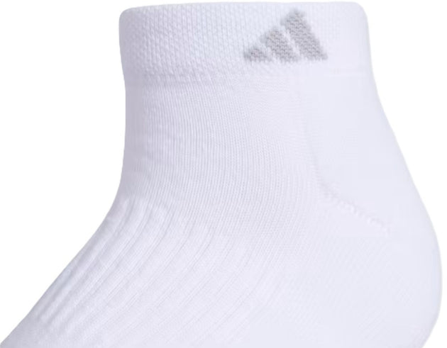 5155936A Adidas Women's Cushioned 3.0 Low Cut Socks 3pk (White)