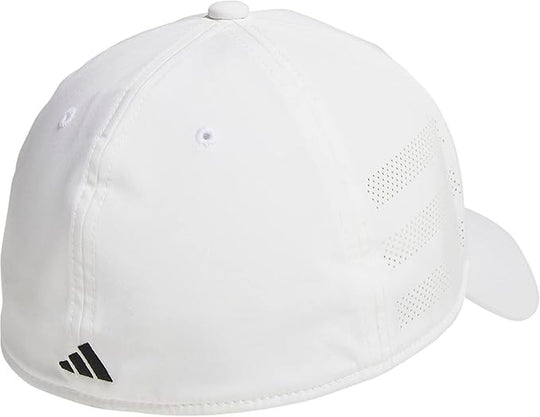 5157018 Adidas Men's Gameday 4 Stretch Fit Tennis Hat (White/Black)