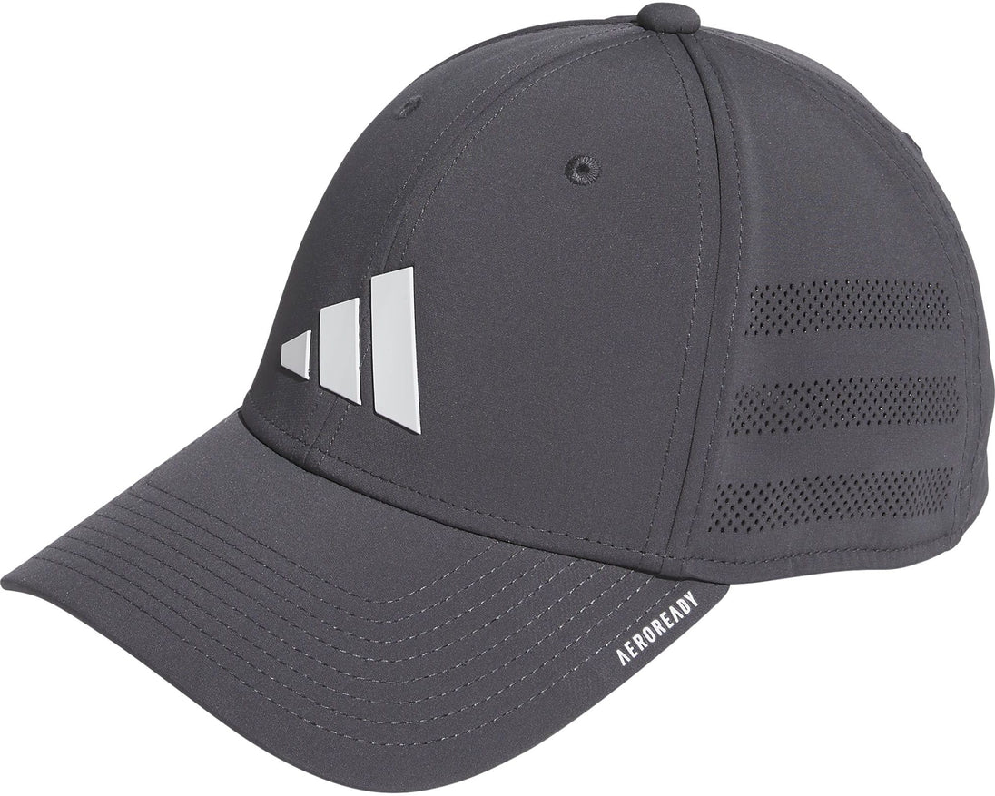 5157624 Adidas Men's Gameday 4 Stretch Fit Tennis Hat (Grey/White)
