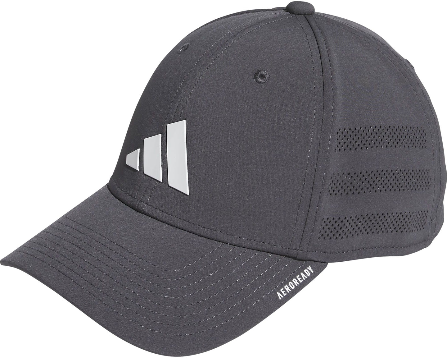 5157624 Adidas Men's Gameday 4 Stretch Fit Tennis Hat (Grey/White)