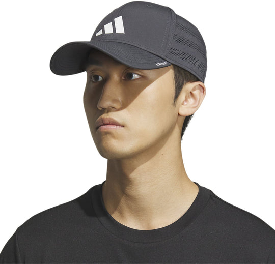 5157624 Adidas Men's Gameday 4 Stretch Fit Tennis Hat (Grey/White)