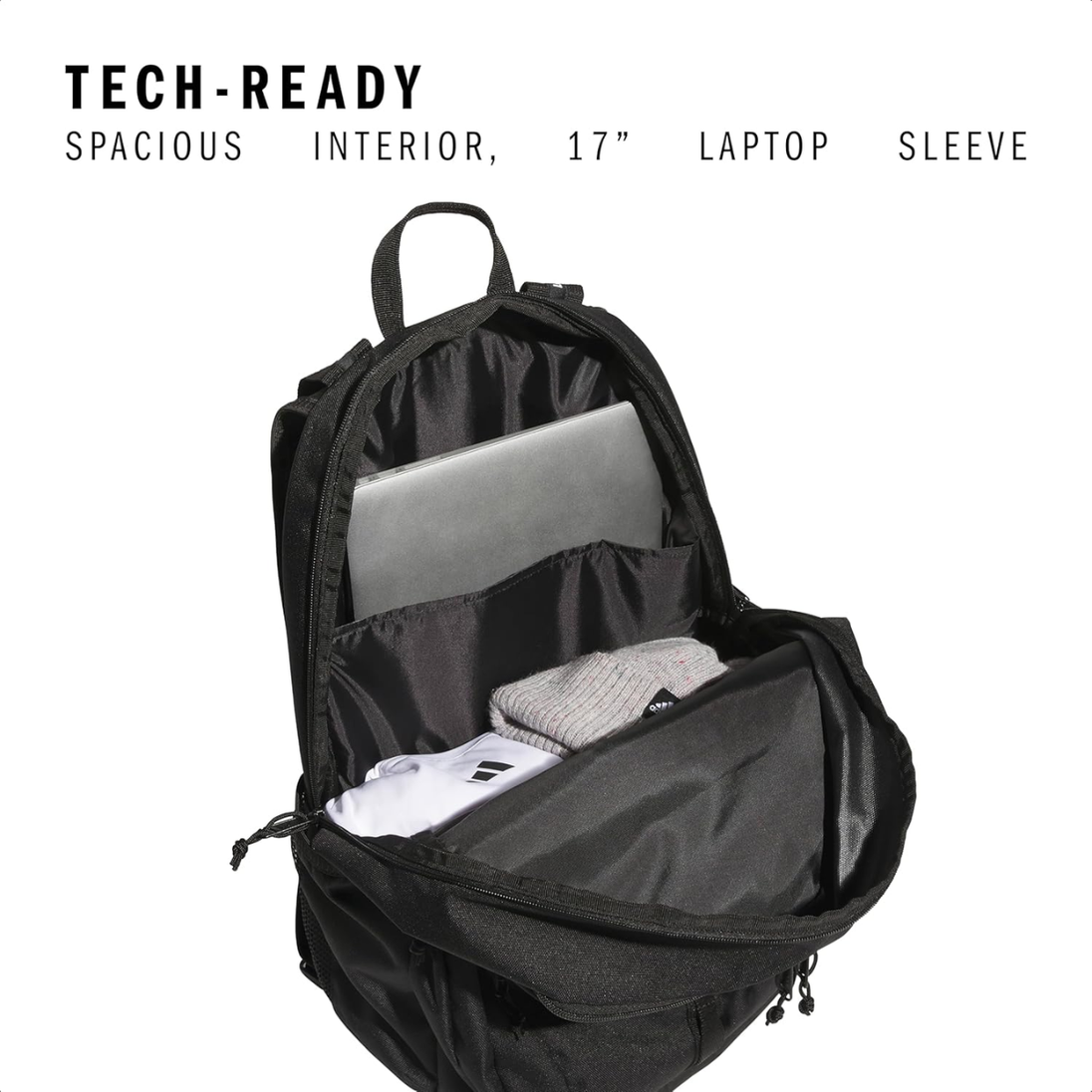 adidas black prime backpack 7 It features five external zippered pockets Adidas Prime 7 Backpack (Black)