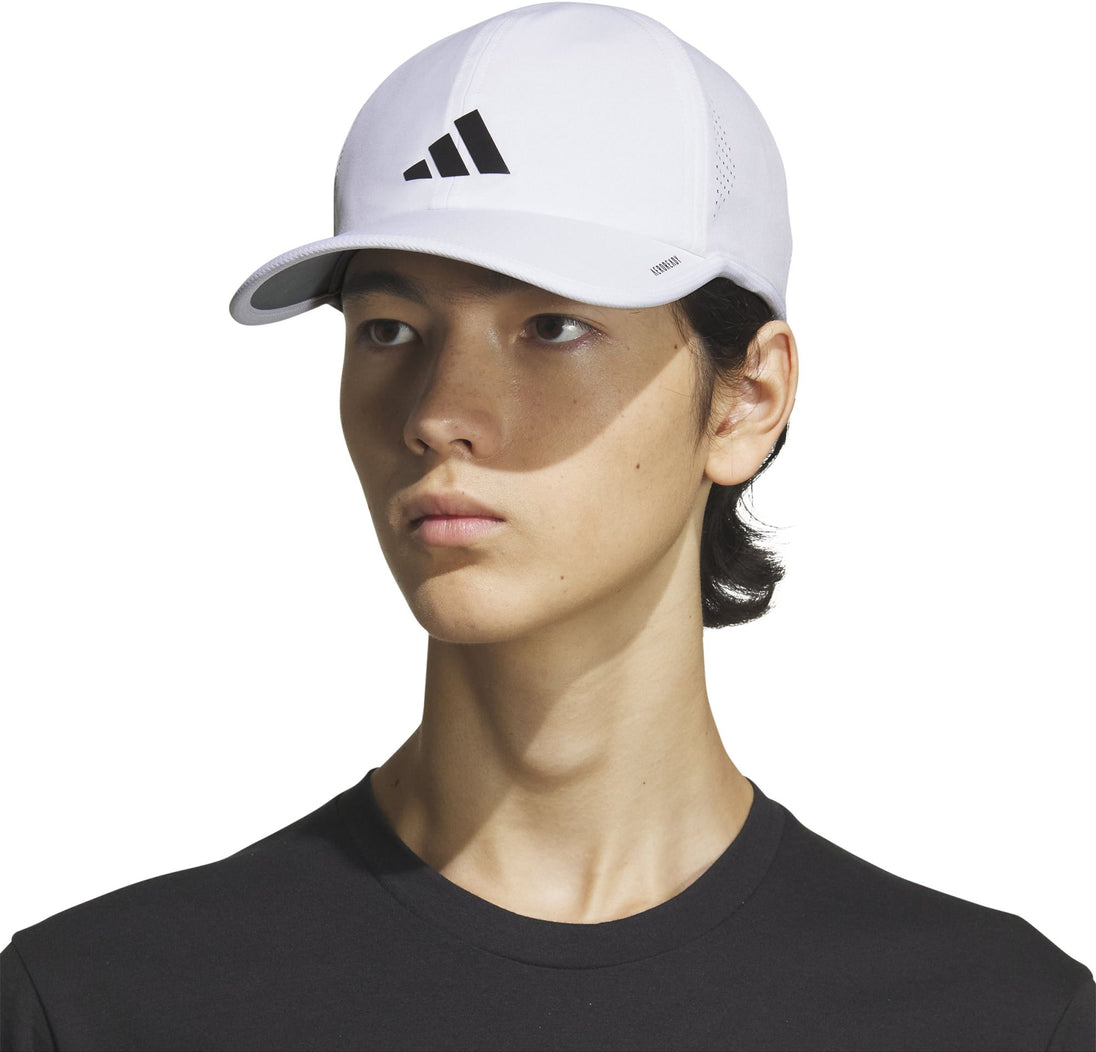 5158660 Adidas Men's Superlite 3 Tennis Hat (White/Black)
