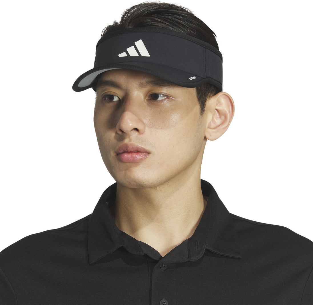 5158694 Adidas Men's Superlite 3 Tennis Visor (Black/White)