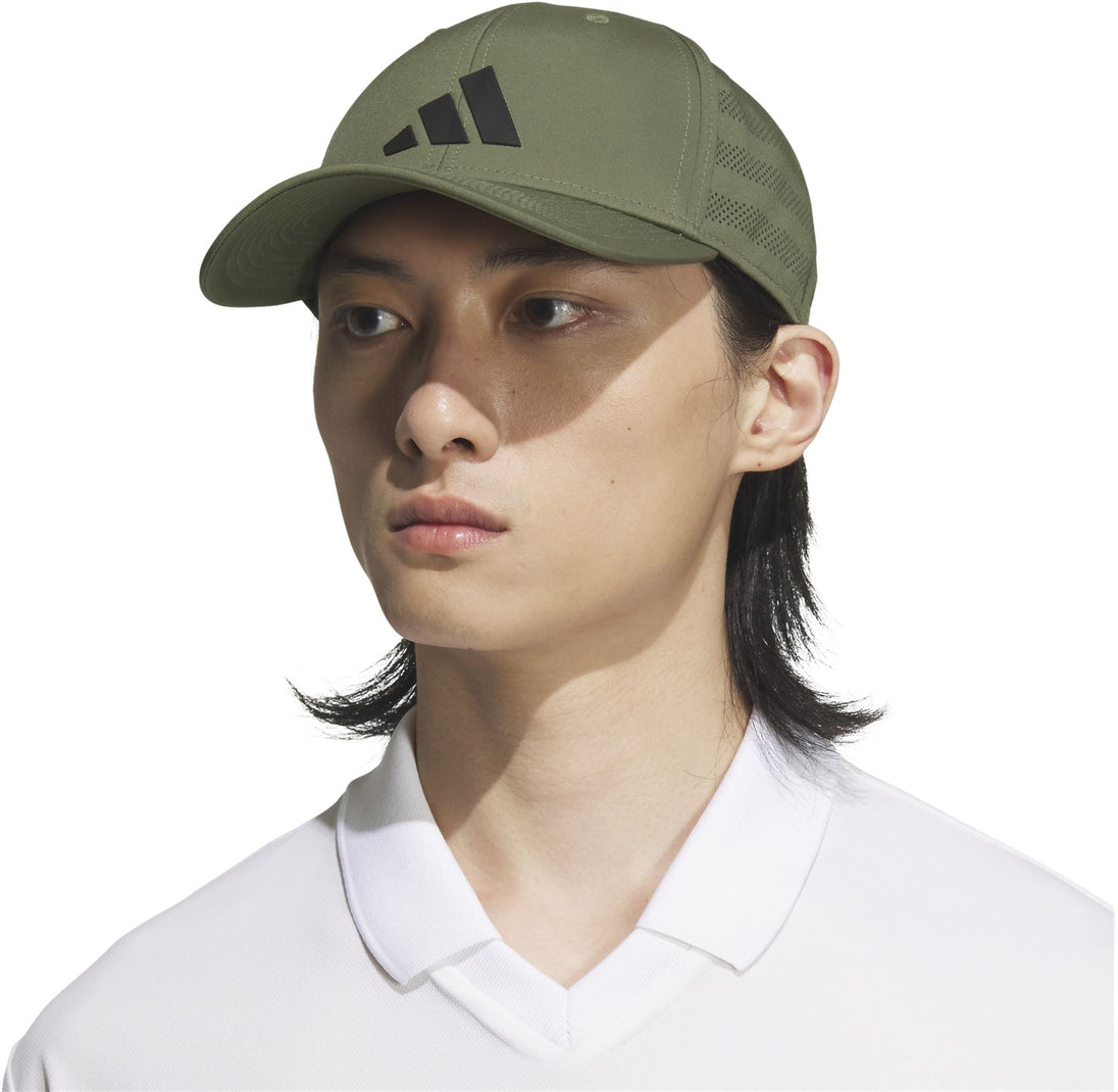 5159244 Adidas Men's Gameday 4 Stretch Fit Tennis Hat (Olive Strata/Black)