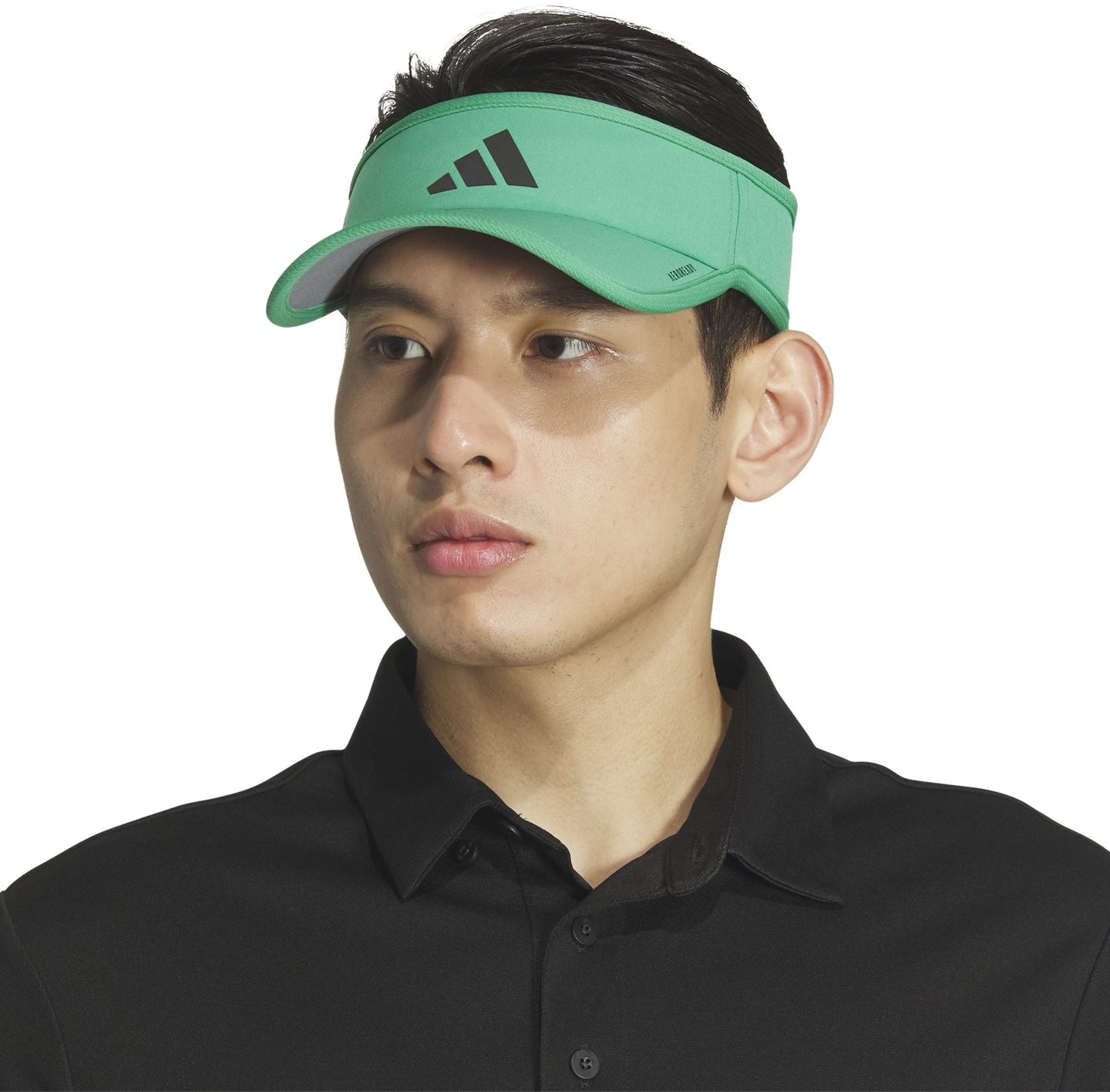 5159254 Adidas Men's Superlite 3 Tennis Visor (Semi Court Green/Black)