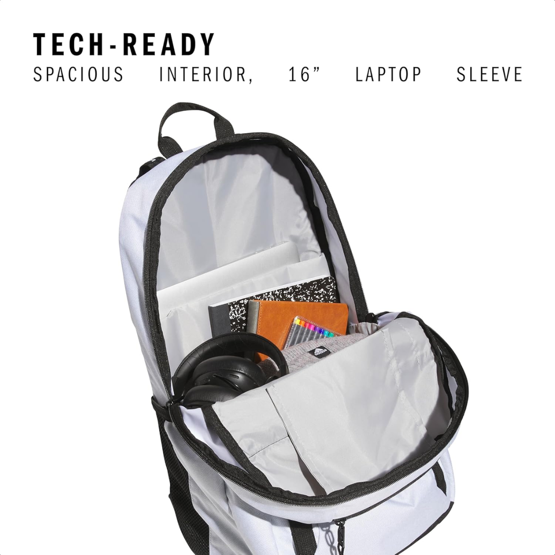 adidas 2025 Excel 7 Backpack White/Black