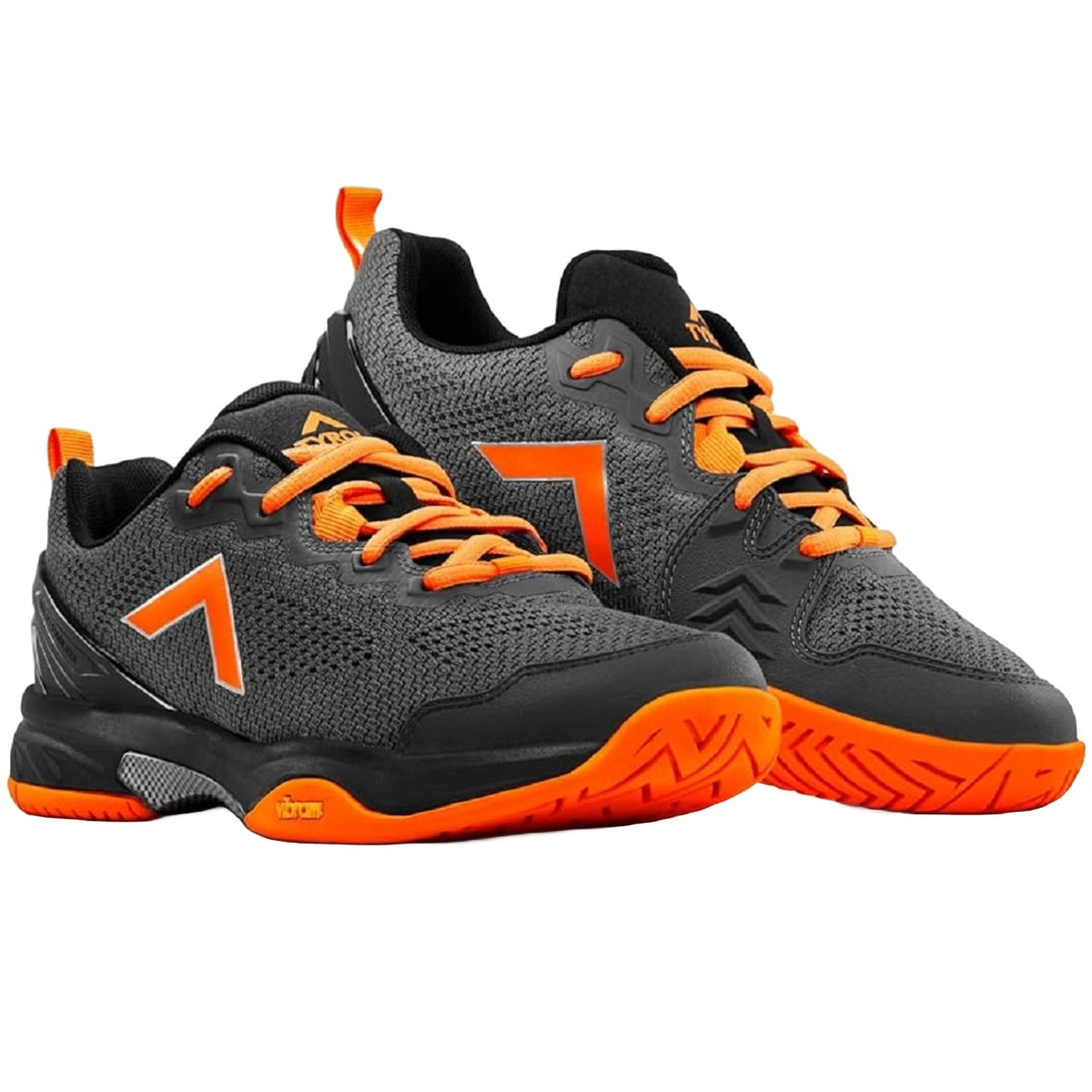 5200-CGTA Tyrol Men's Drive-V Pro Pickleball Shoes (Charcoal Grey/Tangerine) - Pair