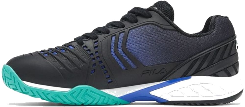 5TM01162-048 Fila Women's Axilus 2 Energized Tennis Shoes (Black/Amparo Blue/Turquoise)